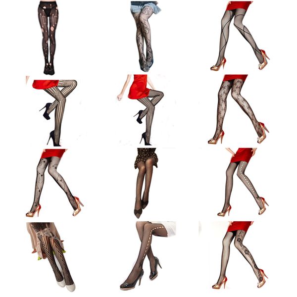 

wholesale- 2016 classic style black fishnet pattern jacquard leg warmers stockings pantyhose tights for women, Black;white