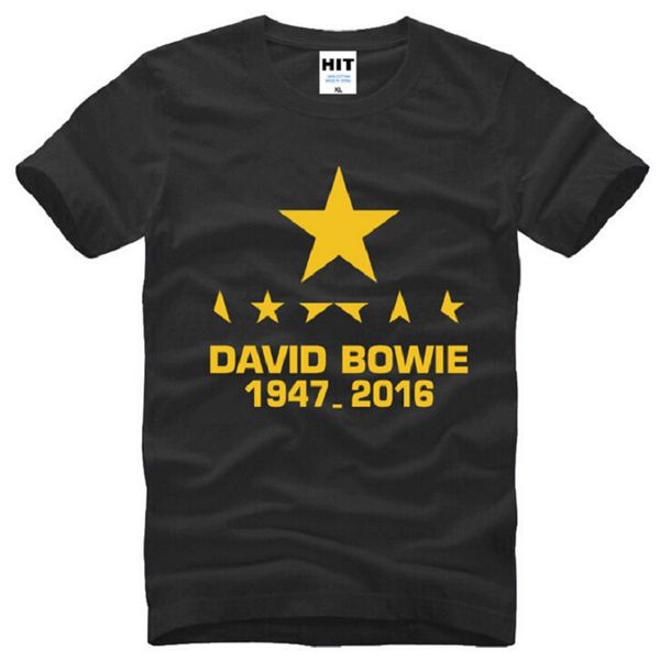 

new david bowie t shirts men cotton short sleeve rock pop men's t-shirt rock and roll men david bowie blackstar ziggy tees, White;black