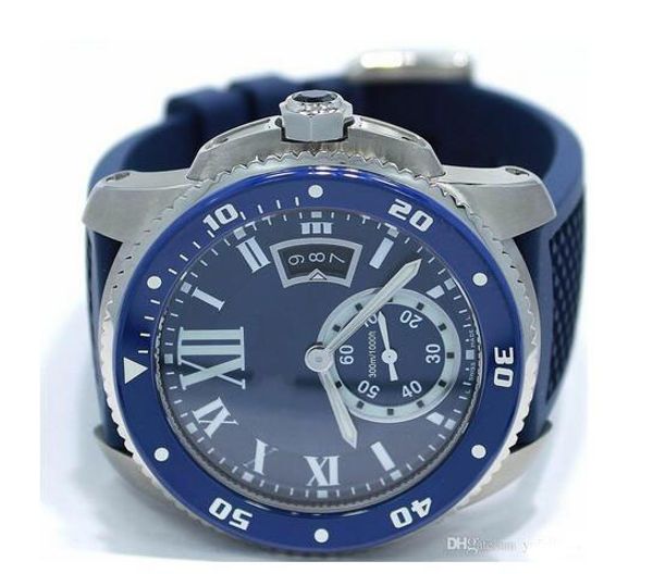 

2017 new aaa calibre de diver w ca0011 blue dial and rubber band 42mm automatic movement watch brand new men watch watche