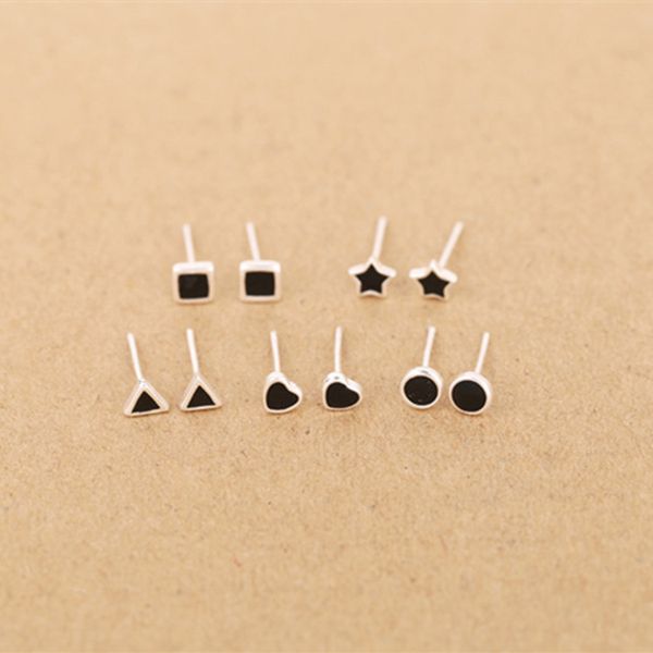 

100% 925 silver ear rings love romance infinity fashion star earring women party gift lover's infinite valentine's day jewelry, Golden;silver