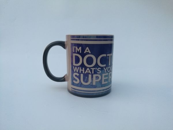 

wholesale- i am a doctor mugs,what's your superpower birthday gifts mugs home decal heat reveal magic coffee mug heat changing color