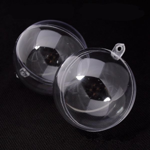 

13.6cm clear christmas tree hanging ball ornaments transparent round ball baubles festival party wedding christmas decorations balls