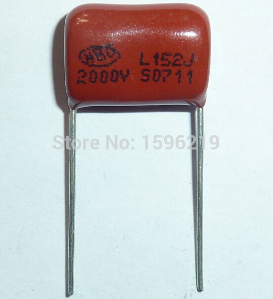 

wholesale- 20pcs cbb capacitor 152 2000v 152j 2kv 1500pf 1.5nf p15 cbb81 metallized polypropylene film capacitor - ing