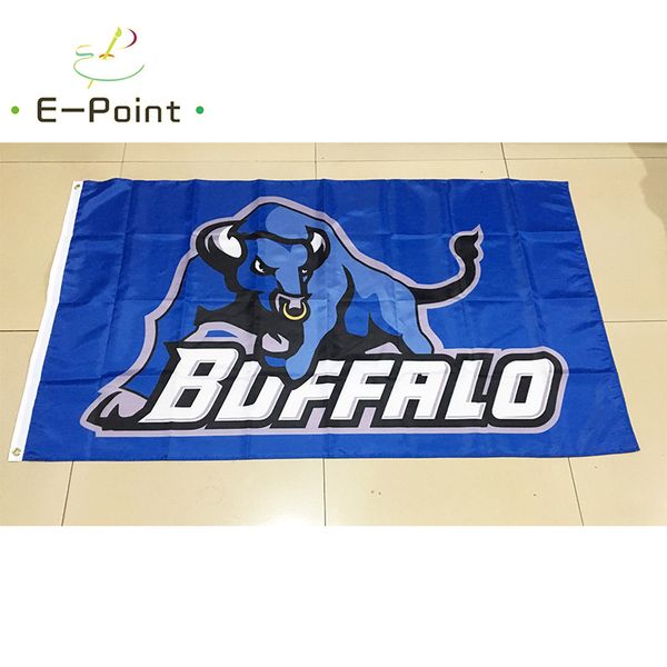 NCAA Buffalo Bulls Team Polyester-Flagge, 3 Fuß x 5 Fuß (150 cm x 90 cm), Flagge, Banner, Dekoration, fliegende Geschenke für Zuhause, Garten und Outdoor