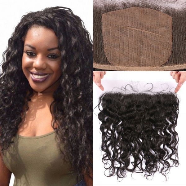 Wavy Hair Malaysian Human Hair Hidden Knots Silk Base Frontal