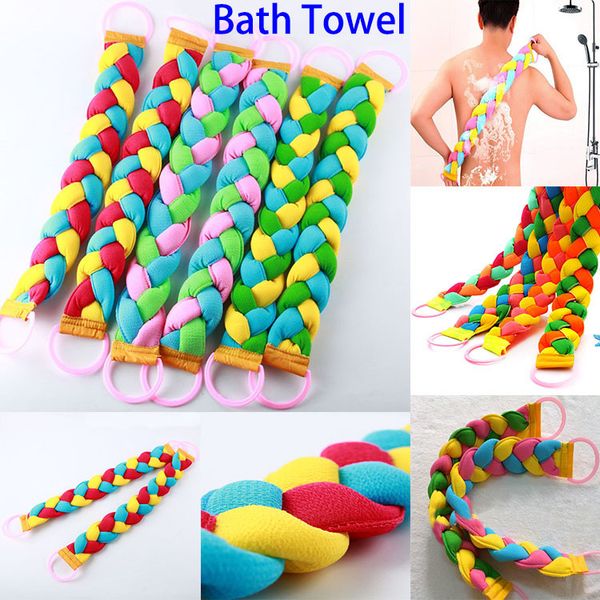 

новый стиль банное полотенце женщины мужчины твист долго радуга цвет массаж обратно тянуть обратно руб грязи скрабы тела банное полотенце wx