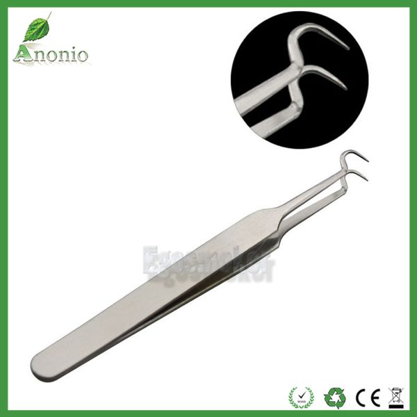 100pcs acne cleaner tools Stainless steel curved blackhead acne clip pimple comedone remover face cleaner 11.3cm