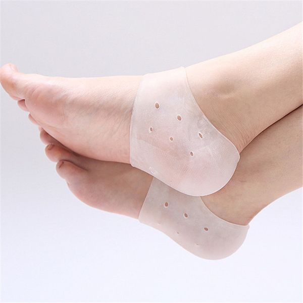 

1 pair new shoe heel protector silicone heel protective sleeve relieve ease heel pain foot care cracking