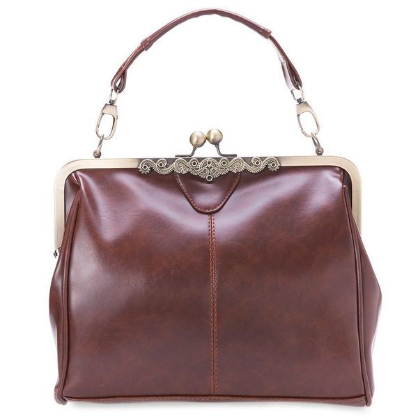 

wholesale-spanish casual style pu leather tote handbag retro bag with shoulder single strap woman new style bags women shoulder bags