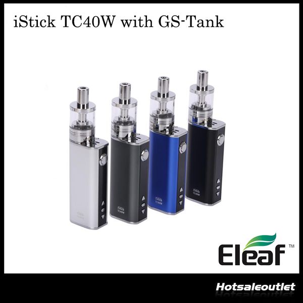 

Подлинный Eleaf iStick TC40W с GS-Tank Eleaf iStick 40w Kit коробка контроля температуры Mod с GS-Tank 100% оригинал