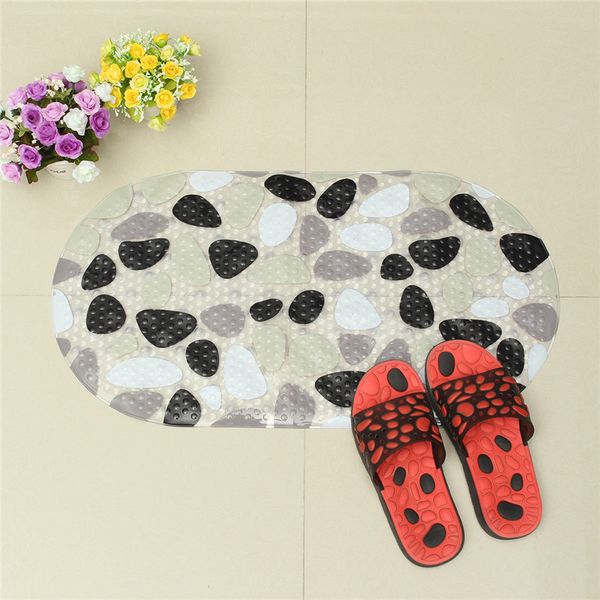 

wholesale- oval bath mat rug bathroom cartoon animal world waterproof pvc anti-skid bathtub bathroom mat toilet carpet with strong suction