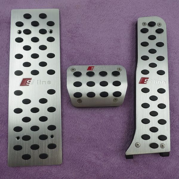 

car accessories aluminum alloy for audi q3 a3 tt at auto transmission accelerator brake footrest pedal pads car styling 01