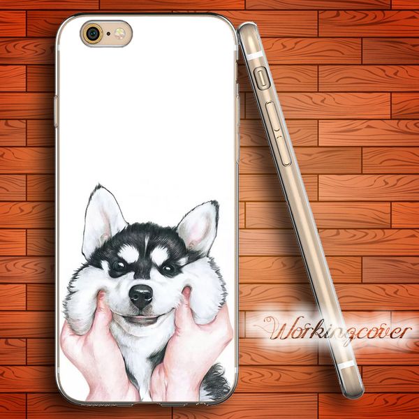 

capa siberian husky soft clear tpu case for iphone x 8 6 6s 7 plus 5s se 5 5c 4s 4 case silicone cover