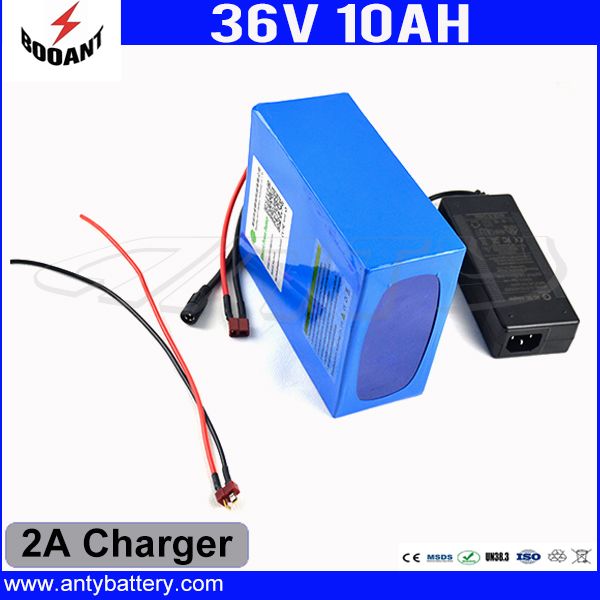 

electric bicycle battery 36v 10ah use 18650 cell with 2a charger lithium rechargeable battery 36v built-in 30a bms ing