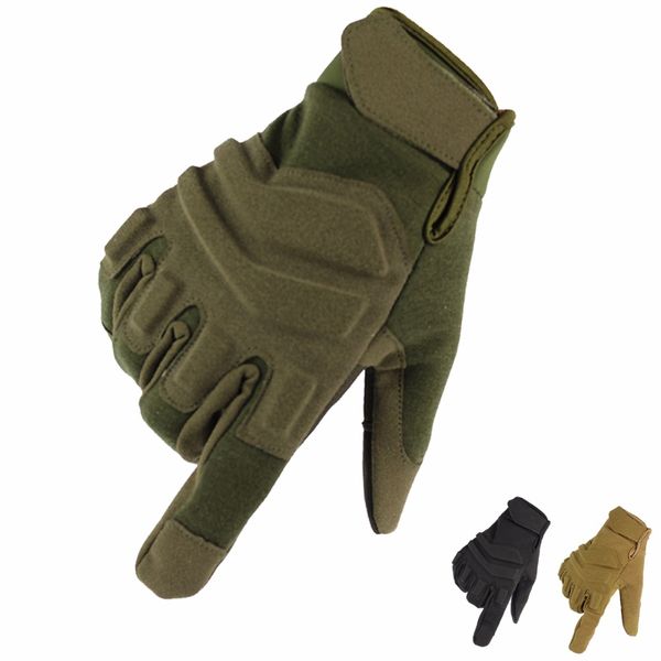 

wholesale- army tactical leatherl gloves special forces outdoor full finger combat slip-resistant cut resistant guantes fitness eldiven, Blue;gray