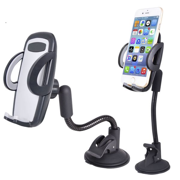 

adjustable car window dashboard holder mount cradle windshield switch flexible goose neck suction holder stand for smart phones