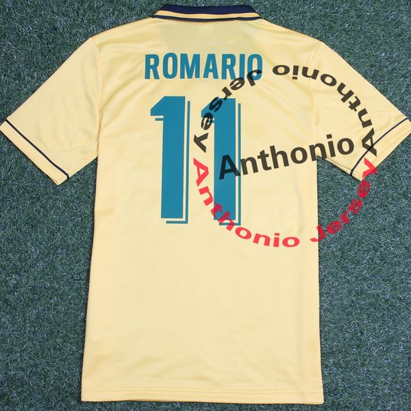 

1994 бразилия ретро старинные классические роналдо ромарио бебето кафу бразилия таиланд качество футбол кофта формы футбола рубашка футболка, Black;yellow