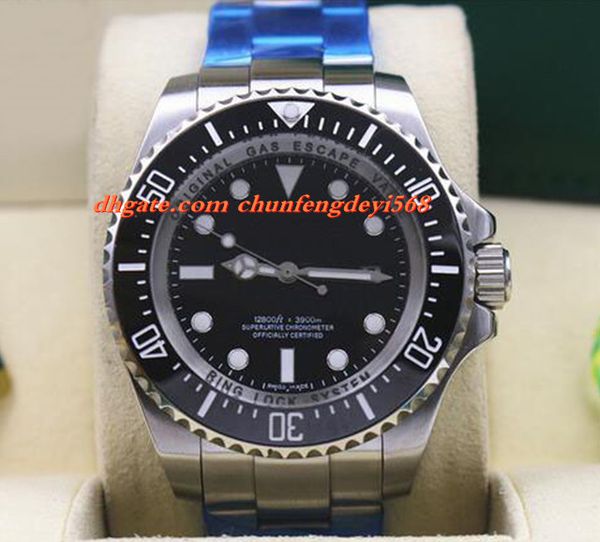 

luxury watch 116660 mens stainless steel bracelet black dial ceramic 44mm automatic movement men watches quality, Slivery;brown