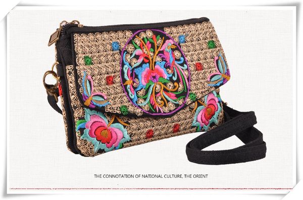 

2016 китайский традиционный вышивка мешок одно плечо сумка