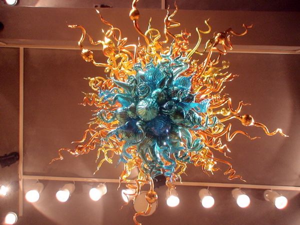 

100% mouth blown borosilicate new home l decoration modern hand blown glass chandelier lamps for sale