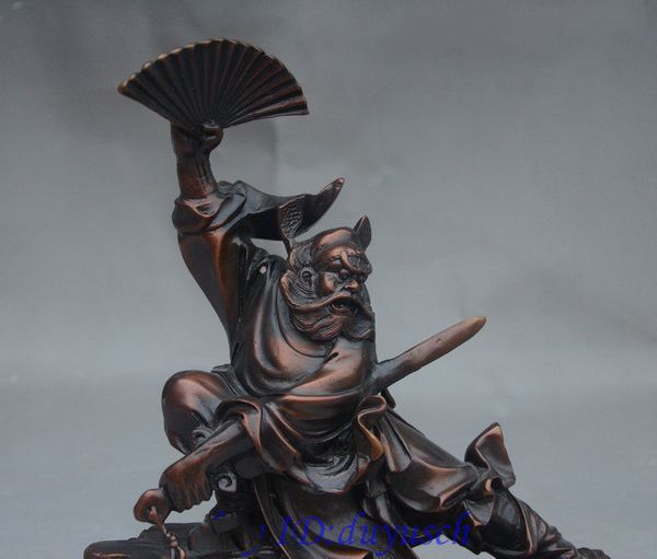 Grosshandel Bronze Zhongkui Chungkuel God Hold Fan Schwert