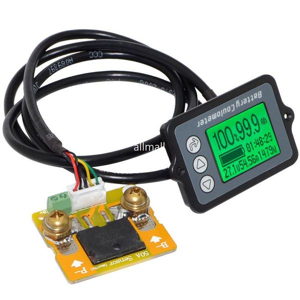 Freeshipping DC8-80V 50A Battery Coulometer Professional Precision Battery Tester for Coulomb Counter