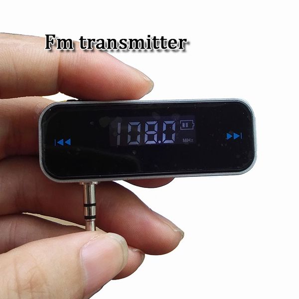 

brand new fm transmitter us01 3.5mm 87.5 to 108 mhz wireless lcd stereo audio player for iphone 5 6 7 plus samsung s8 s8 plus with package