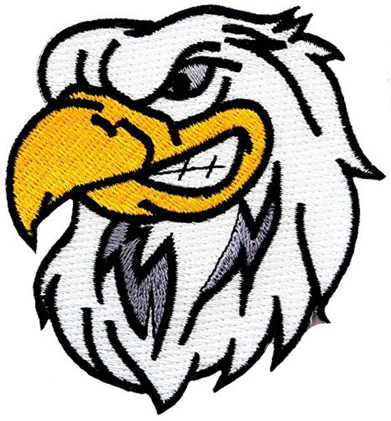 Emblema dell'uccello Iron-On dell'americano patriottico americano ricamato di vendita Calda del fumetto di disegno alla moda di 2017 alla moda di trasporto libero