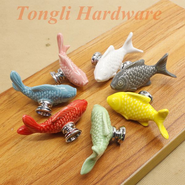 2019 White Gray Pink Red Green Blue Yellow Big Fish Ceramic