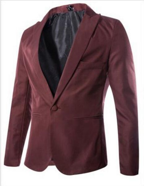 

горячая новая весенняя мода candy color стильный slim fit мужской костюм куртка повседневная блейзер ночной клуб костюмы одежда / m-3xl, Black;red