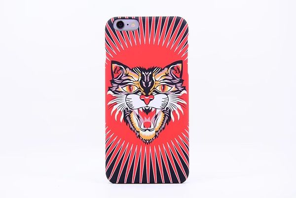 Marka Hayvanlar Aslan Kurt Baykuş Desen Sabit Arka Telefon Kılıfı için iPhone 6s Artı Glow In Dark Aydınlık Orman Kral pc Kılıf