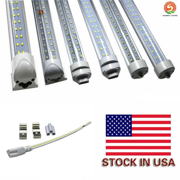 

8ft led light tube wholesale 72w led tube t8 8ft fa8 single pin g13 r17d integrated double sides smd2835 ac85-265v dlc ul