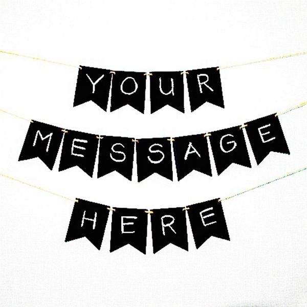 

wholesale- 5m diy ideas dovetail flags chalks blackboard strings paper pennants birthday party decorations hanging supplies baby showers