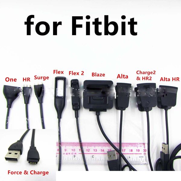 

Charger Charging cable for Fitbit Charge 2 Alta Flex HR Blaze HR One force surge Charge alta Flex 2 100pcs/lot