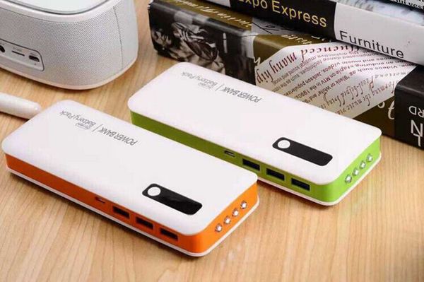 

20000mAh Power Bank External Battery Pack For cell phone With 4 Led Light With Retail Package Free shipping