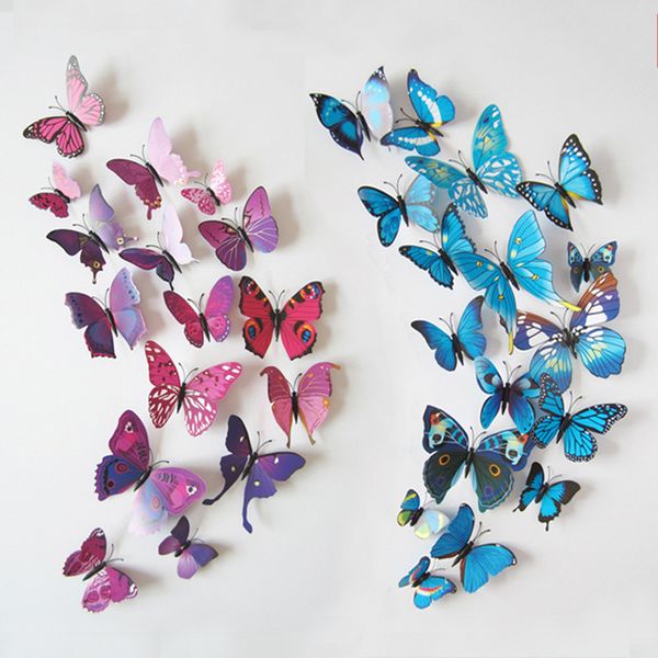 

butterfly 3d butterfly decoration wall stickers 12pc 3d butterflies 3d butterfly pvc removable wall stickers butterflys in stock
