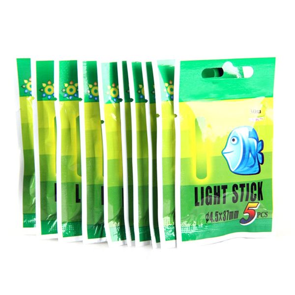 

wholesale- 50pcs 4.5*37mm multi-color fishing float fluorescent lightstick light night float rod lights dark glow stick for fishing/party