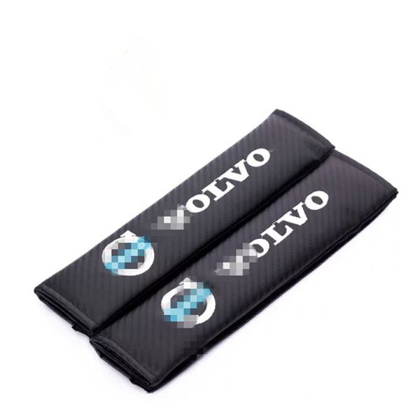 

2017 Hot Car Carbon Fiber Texture Seat Belt Cover Shoulder Pads for Volvo decoration free shipping