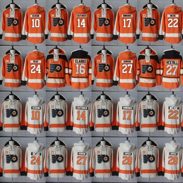 

Philadelphia Flyers Hoodie 10 Brayden Schenn 14 Sean Couturier 16 Bobby Clarke 17 Wayne Simmonds Hockey Jersey Hoodies Sweatshirts