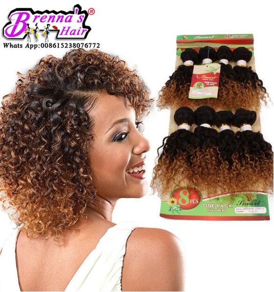 Pack For Full Head Black Blonde Brazilian Kinky Curly Virgin Human