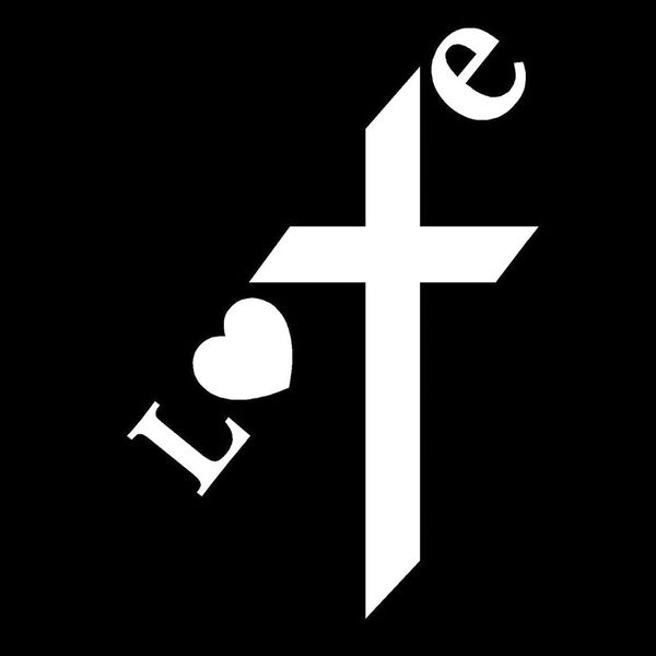 

love heart cross faith christian lettering art car sticker sticker for suv window bumper door motorcycle decoration vinyl decal