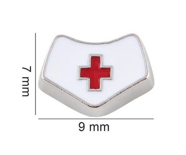 

20 шт. / лот медсестра Hat DIY сплав плавающей медальон подвески, пригодный для стекла
