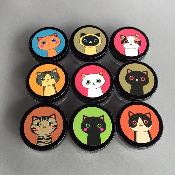 

10g cartoon style empty loose powder case with sifter n puff,cute loose powder packaging box,cosmetic powder container f20171715