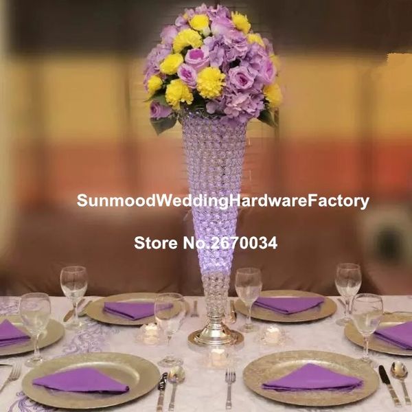 Tall Slim Clear Cylinder Glass Vases For Wedding Table Decoration