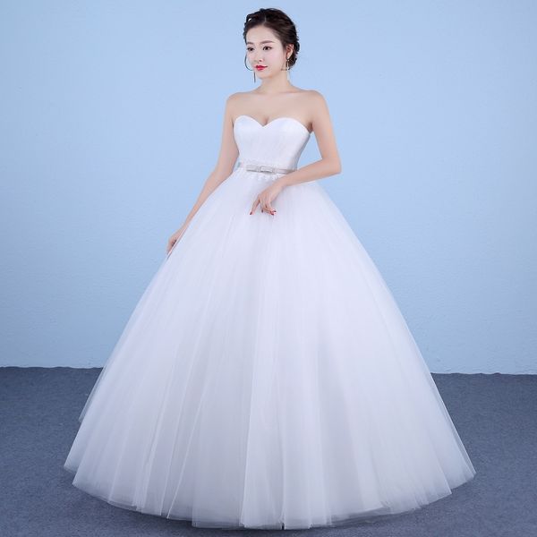 

2017 new arrival wedding dresses glamorous sweetheart formal wedding gowns elegant ball gown vestidos de novia bridal gown, White