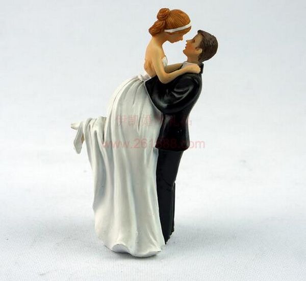 The Happy Bride And Groom Funny Wedding Cake Topper Personalized