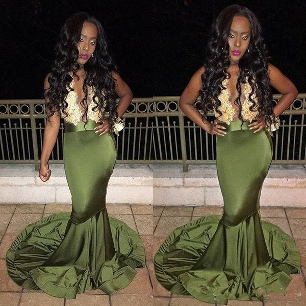 

mermaid black girl evening gowns african prom dresses lace applique graduation dresses party gowns deep v-neck evening dress customize