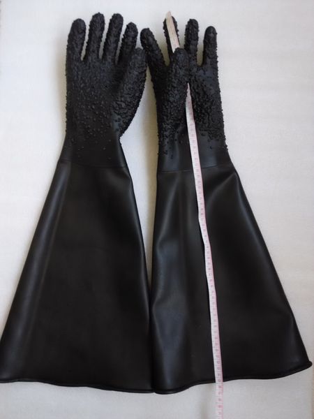 

L650mm Rubber Long Gloves Sandblasting Protective for Sandblaster Cabinet
