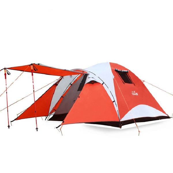 

wholesale- waterproof 3-4 person outdoor camping tent windproof beach fishing travel tents 4 season double layer family tourist hiking tent
