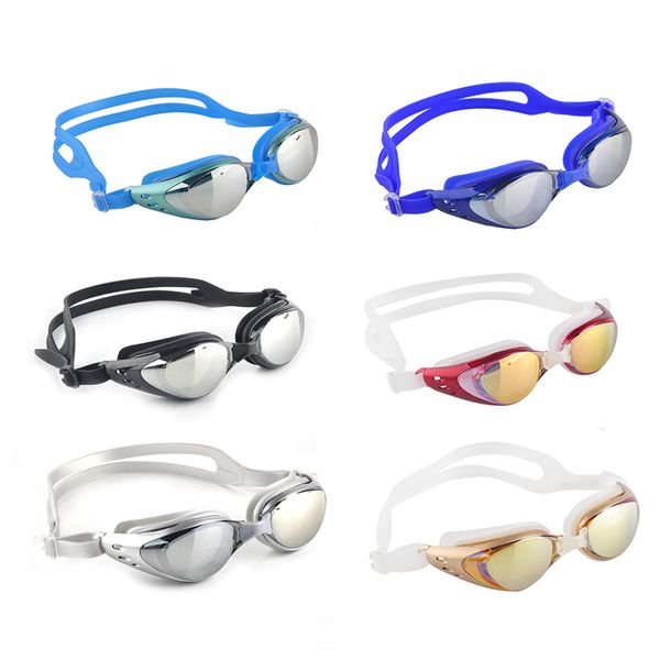 

coating mirrored sport goggles water sportswear anti fog waterproof swimming glasses